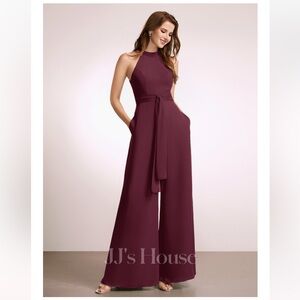 JJs House Wine Halter Jumpsuit
